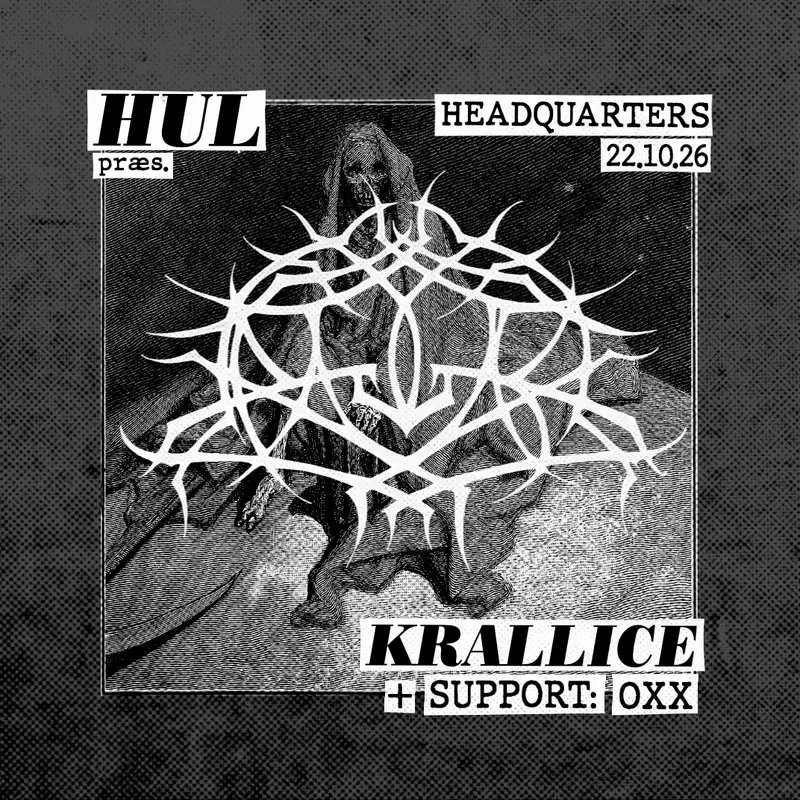 Hul præsenterer: Krallice (US) + Support: Oxx – koncert på HeadQuarters i Aarhus